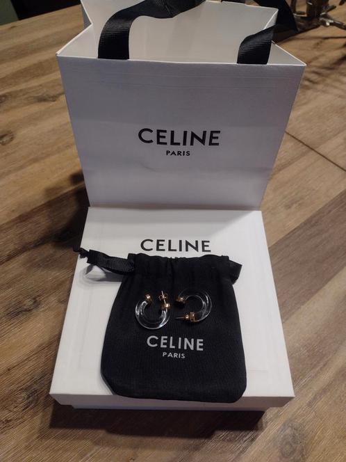 Céline translucent hoops, Bijoux, Sacs & Beauté, Boucles d'oreilles, Comme neuf, Or, Or, Enlèvement ou Envoi