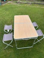 Opvouwbare campingtafel met stoeltjes, Ophalen, Gebruikt, Campingtafel