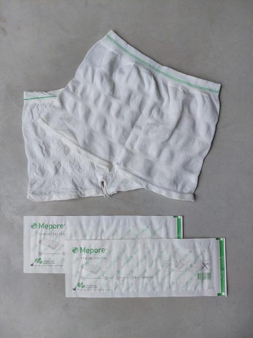 2 ziekenhuisshortjes en 2 grote pleisters 9 x 30 cm, Diversen, Verpleegmiddelen, Nieuw, Ophalen of Verzenden