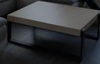 Bijzettafel salontafel hout met stalen zware poten, Maison & Meubles, Tables | Tables de salon, 75 cm ou plus, Autres essences de bois