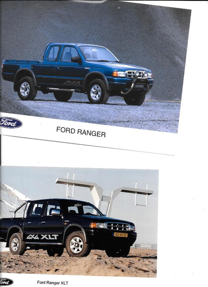 FORD RANGER 2000, Boeken, Auto's | Folders en Tijdschriften, Zo goed als nieuw, Ford, Ophalen of Verzenden