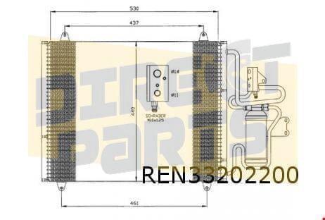 Renault Safrane II (10/98-) (niet TD)  condensor OES! 770120, Auto-onderdelen, Airco en Verwarming, Nieuw, Ophalen of Verzenden