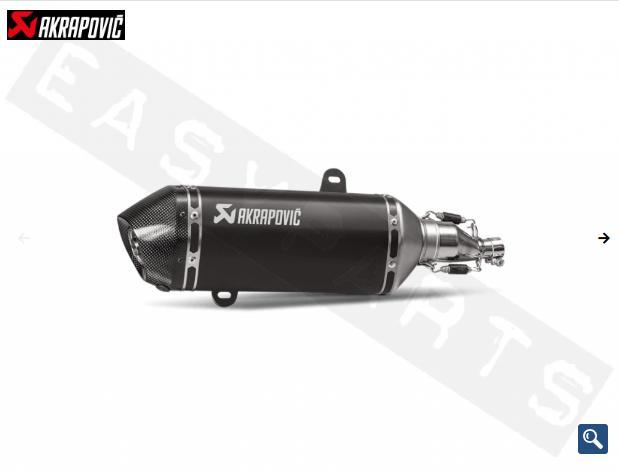 AKRAPOVIC Slip-On Black Vespa GTS 125 IGET E4 2016-2018, Fietsen en Brommers, Brommeronderdelen | Scooters, Nieuw, Vespa, Uitlaat