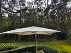 Zwevende parasol (3m x 3m - wit), Tuin en Terras, Kantelbaar, Zweefparasol, Gebruikt, Ophalen