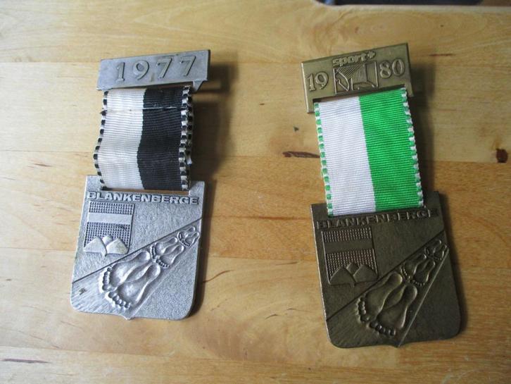 Part. Verk. 2 stuks   1977--'80   MEDAILLES BLANKENBERGE, Verzamelen, Postkaarten | België, Gelopen, 1960 tot 1980, Verzenden