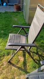 5 verstelbare tuinstoelen, Ophalen, Gebruikt