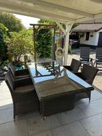 Rotan tafel met 4 stoelen., Ophalen, Rotan