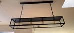 Zwarte frame lamp 4 x spot met ketting, Huis en Inrichting, Lampen | Spots, Ophalen, Glas