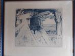 Walter Vaes  1882 - 1958   Ets Klok van Veurne, Antiek en Kunst, Kunst | Etsen en Gravures, Verzenden