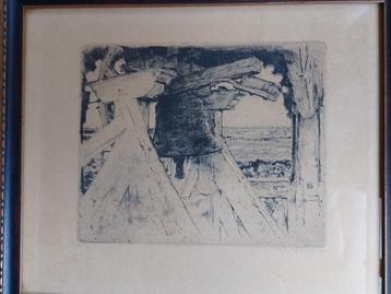 Walter Vaes  1882 - 1958   Ets Klok van Veurne beschikbaar voor biedingen