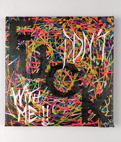 Don't FUCK with me, Antiek en Kunst, Kunst | Schilderijen | Abstract, Ophalen of Verzenden