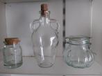 3 glazen kruidenpotjes, Antiek en Kunst, Ophalen of Verzenden
