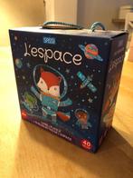 Space Set (boek + puzzel van 40 stukjes + figuren), Ophalen of Verzenden, 10 tot 50 stukjes, Gebruikt, 4 tot 6 jaar
