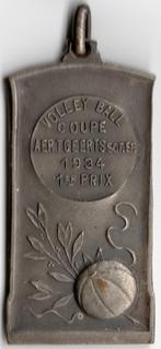 Medaille : 1er Prix Volley Ball Coupe Aertgeerts 1934 Ref 13, Postzegels en Munten, Penningen en Medailles, Overige materialen