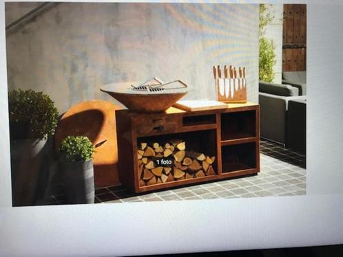 BBQ FIRE FLAME, Tuin en Terras, Houtskoolbarbecues, Nieuw, Met accessoires, Ophalen