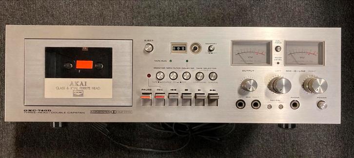 Akai GXC 740D cassette deck in mint conditie, Audio, Tv en Foto, Cassettedecks, Enkel, Akai, Ophalen of Verzenden