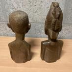 Afrikaanse beelden, Antiek en Kunst, Kunst | Beelden en Houtsnijwerken, Ophalen of Verzenden