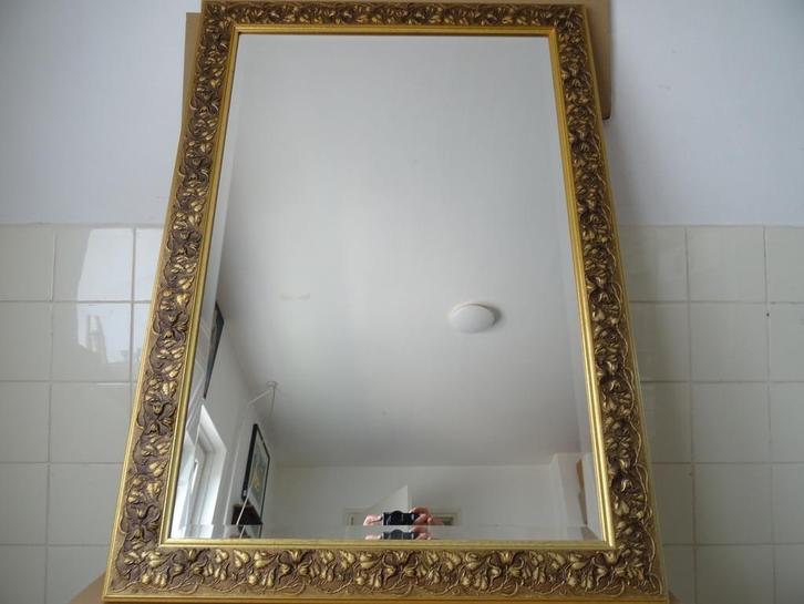 Grote spiegel facet geslepen spiegel 75x106cm Afhaalprijs199, Huis en Inrichting, Woonaccessoires | Spiegels, Zo goed als nieuw