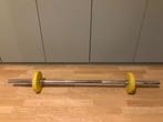 Halterstang met gewichten (4), Sport en Fitness, Ophalen, Zo goed als nieuw, Rug, Dumbbell
