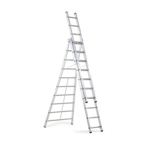 3-delige ALUMINIUM LADDER, Doe-het-zelf en Bouw, Ladders en Trappen, Gebruikt, Ladder, 4 meter of meer, Opvouwbaar of Inschuifbaar
