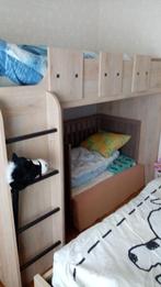 hoogslaper en enkel bed, kleuterbedje, Ophalen, Zo goed als nieuw, Stapelbed