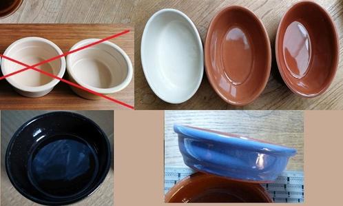 Vuurvaste schoteltjes verschillende afmetingen. Prijs/stuk., Huis en Inrichting, Keuken | Servies, Zo goed als nieuw, Kom(men)