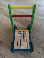Houten rollator met houten kubus, Ophalen, Zo goed als nieuw
