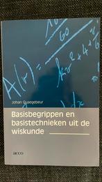 Basisbegrippen en basistechnieken uit de wiskunde, Ophalen, Zo goed als nieuw, J. Quaegebeur
