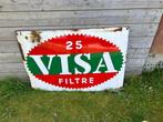 Emaille bord visa, Verzamelen, Ophalen, Gebruikt, Reclamebord