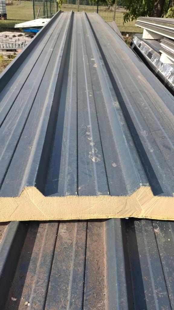 ca 26m² sandwich dakplaten 12cm dik antraciet, Doe-het-zelf en Bouw, Platen en Panelen, Nieuw, Ophalen
