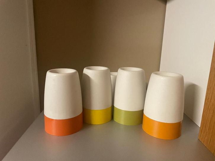 Coquetiers Tupperware vintage des années 70, Huis en Inrichting, Keuken | Tupperware, Zo goed als nieuw, Geel, Groen, Wit, Oranje