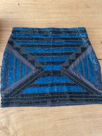 Kort rokje met pailetten, Kleding | Dames, Rokken, Ophalen of Verzenden, Zo goed als nieuw, Maat 42/44 (L), Blauw