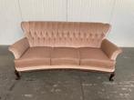 Antieke bank 3 zits Vintage Retro 100% mohair Gecapitonneerd, Ophalen