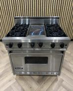 Belle Cuisinière Américaine Viking 91CM Gaz + Plaque Grill, Comme neuf, 4 zones de cuisson, Plaque chauffante, 60 cm ou plus