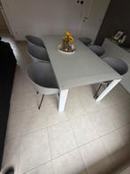 Tafel Joli mat wit glas, Huis en Inrichting, Ophalen, 100 tot 150 cm, 200 cm of meer, Zo goed als nieuw