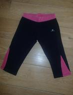 Domyos legging de sport noir-rose (140), Comme neuf, Fille, Vêtements de sport ou Maillots de bain, Domyos