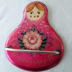 Metalen handdoekhouder, met de hand gedecoreerd, vintage, Ophalen of Verzenden