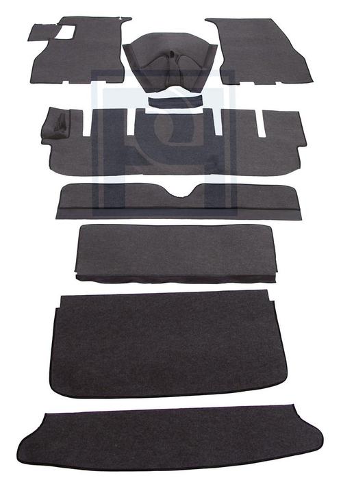 Mattenset P1800S zwart complete set 10 delen Volvo onderdeel, Auto-onderdelen, Interieur en Bekleding, Volvo, Nieuw, Ophalen of Verzenden
