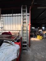 Aluladder 13 sporten, driedelig, Ophalen, Gebruikt, Ladder, Opvouwbaar of Inschuifbaar