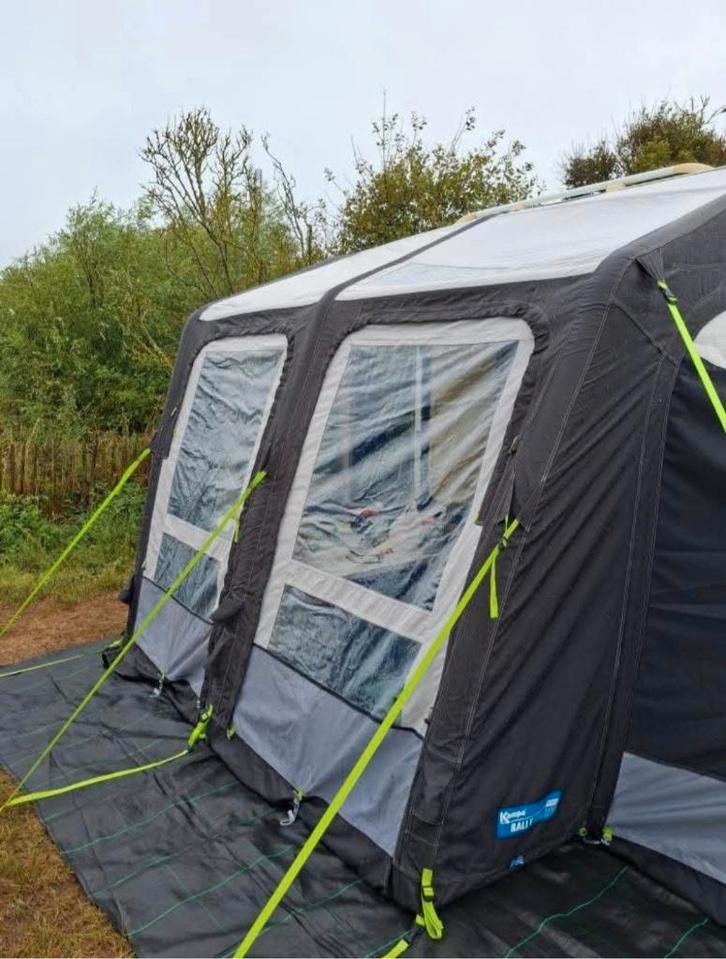 Kampa rally pro air 260 opblaasbare luifel + rubberboot, Caravans en Kamperen, Voortenten en Luifels, Zo goed als nieuw, Kampa Dometic