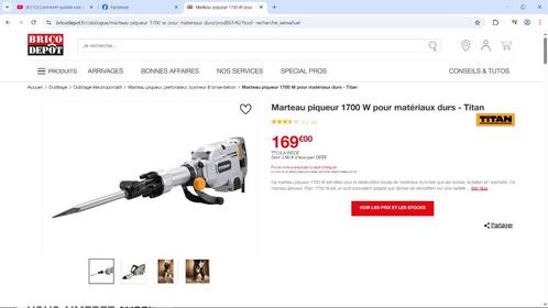 Marteau piqueur, Doe-het-zelf en Bouw, Gereedschap | Boormachines, Zo goed als nieuw, Boor- en/of Breekhamer, Klopboormechanisme