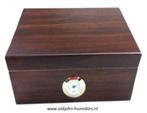 H49: HUMIDOR "WALNUT" VOOR 50 SIGAREN -WALNOOT  SIGARENKIST, Verzenden, Nieuw, Tabaksdoos of Verpakking