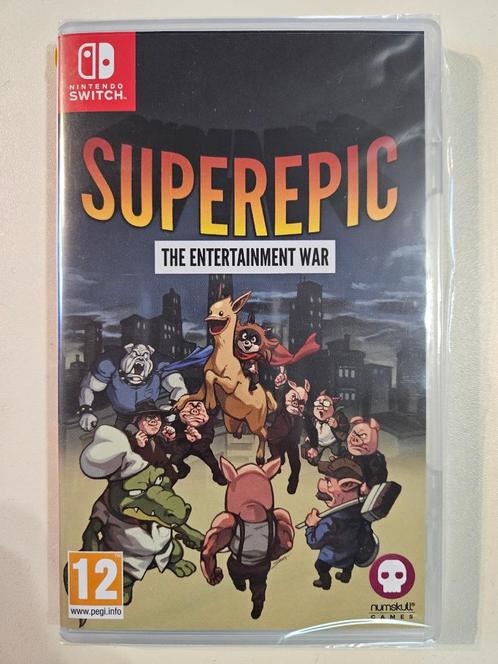 SuperEpic: The Entertainment War / Switch (Nieuw), Games en Spelcomputers, Games | Nintendo Switch, Nieuw, Platform, 1 speler