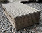 polyester rotan tuintafel/ salontafel taupe, Ophalen, Kunststof, Bijzettafel, Zo goed als nieuw