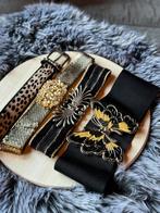 Set van 4 vintage statement taille riemen – o.a. Laura Dols, Kleding | Dames, Ophalen of Verzenden, Gedragen, Zwart