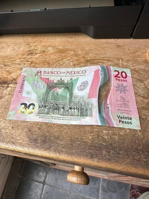 20 veinte pesos Banco de Mexico 2021, Postzegels en Munten, Ophalen of Verzenden, Midden-Amerika, Los biljet