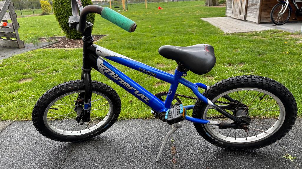 BMX fiets 16 inch, Minerva, blauw, Enlèvement, Utilisé, 16 à 20 pouces