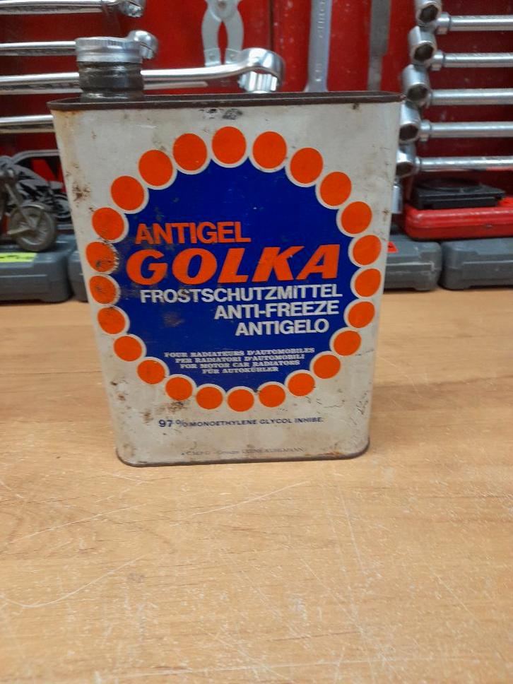 ancien bidon huile vide antigel golka, Collections, Marques & Objets publicitaires, Utilisé, Autres types, Envoi
