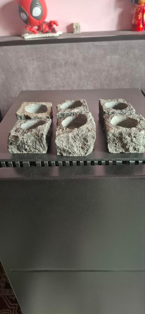 Bougeoirs en pierre, Maison & Meubles, Enlèvement ou Envoi