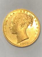 Munt goud sovereign shield Victoria 1871 zeldzamer mooi !!, Enlèvement ou Envoi, Autres pays, Monnaie en vrac, Or